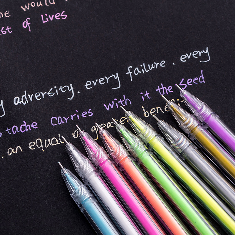 High-gloss colored planner pens, special planner pens, colored doodle pens, student prizes, gel pens, stationery wholesale Application Scenario