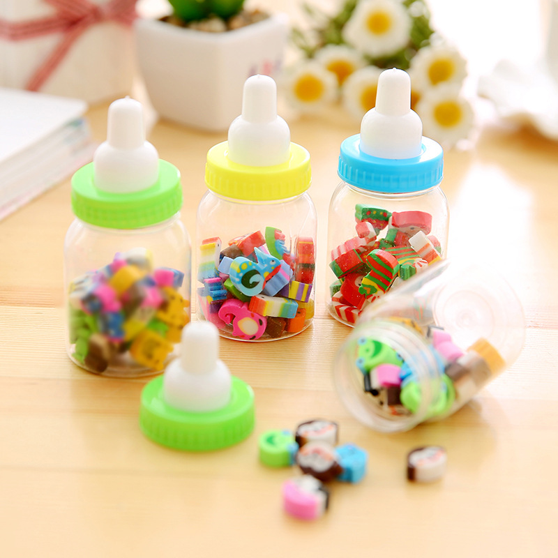 Children's creative cartoon animal, fruit, milk bottle, eraser, student eraser, stationery, school supplies manufacturer approval Application Scenario