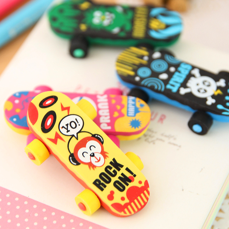 Wholesale manufacturer of creative cartoon scooters, cute erasers, student erasers, stationery and school supplies