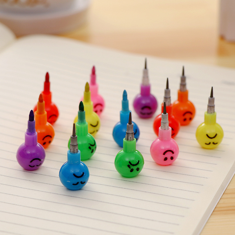 Creative 7-section Expression sugar-coated haws, pencils, crayons, student pencils, stationery, school supplies wholesale manufacturer Application Scenario