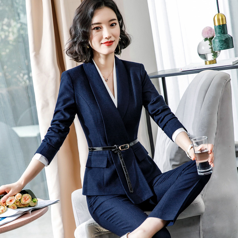 Business suit new style interview formal suit ladies temperament long sleeve business suit women's work clothes