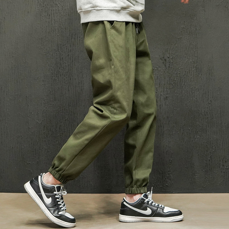 Spring/Summer 2021 new collection of tight-fitting men's trousers: simple, casual, loose, large-sized tight-fitting men's trousers details Picture