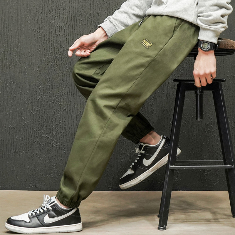 Spring/Summer 2021 new collection of tight-fitting men's trousers: simple, casual, loose, large-sized tight-fitting men's trousers