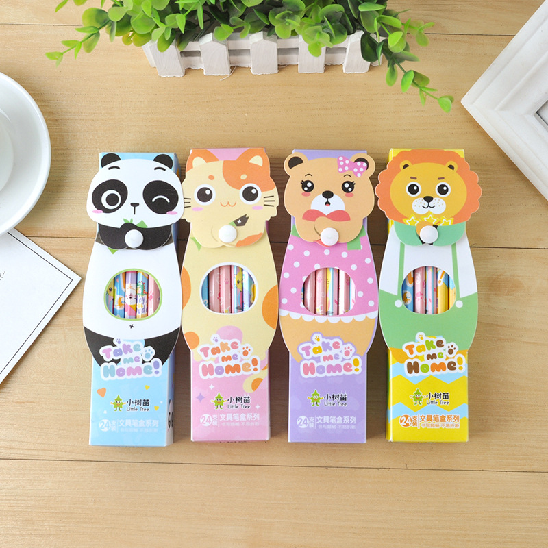 Boxed sapling pencil set, student eco-friendly HB pencils, student stationery pencils, school supplies wholesale