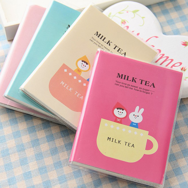 Creative and cute student notebooks, milk tea time plastic case notebooks, student notebooks, student stationery wholesale