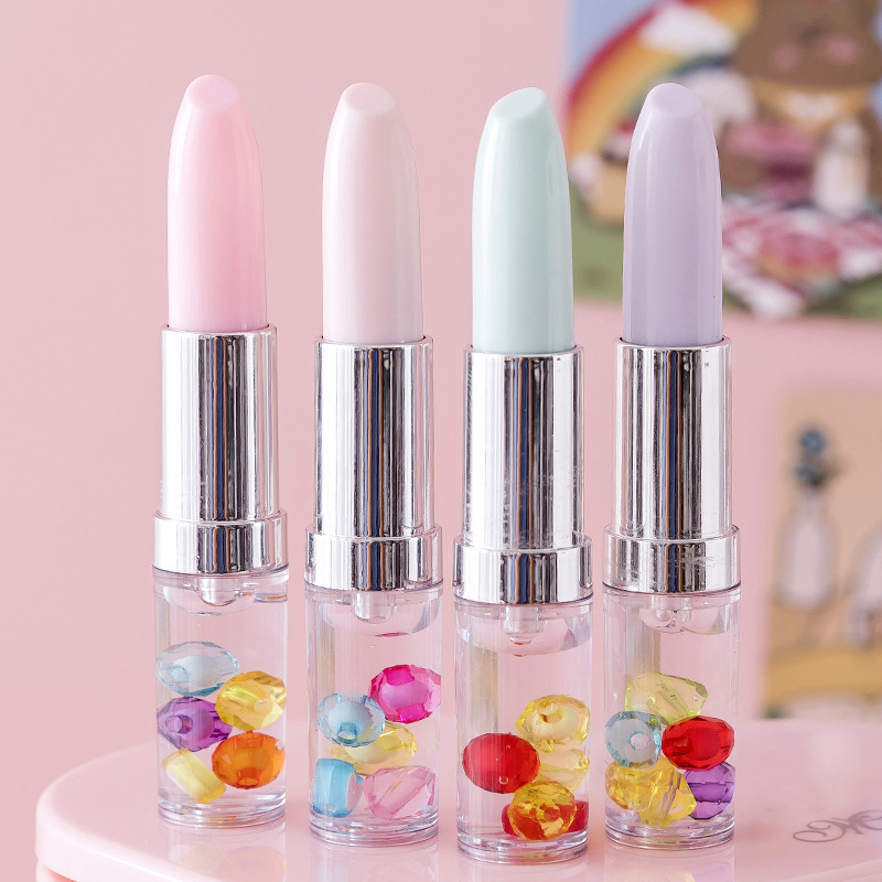 Creative oil color diamond candy-colored girl lipstick gel pen black 0.5 student gel pen stationery wholesale and customization details Picture