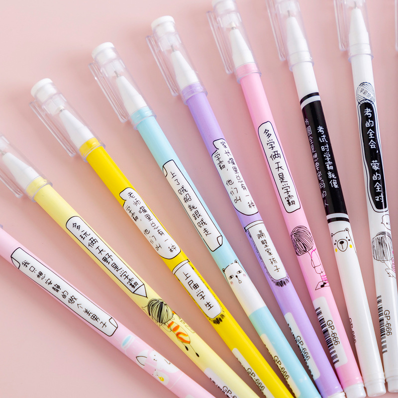 Outstanding students with creative academic performance, popular words, personalized gel pen, black 0.5, social worker, creative stationery, gel pen wholesale and customization details Picture