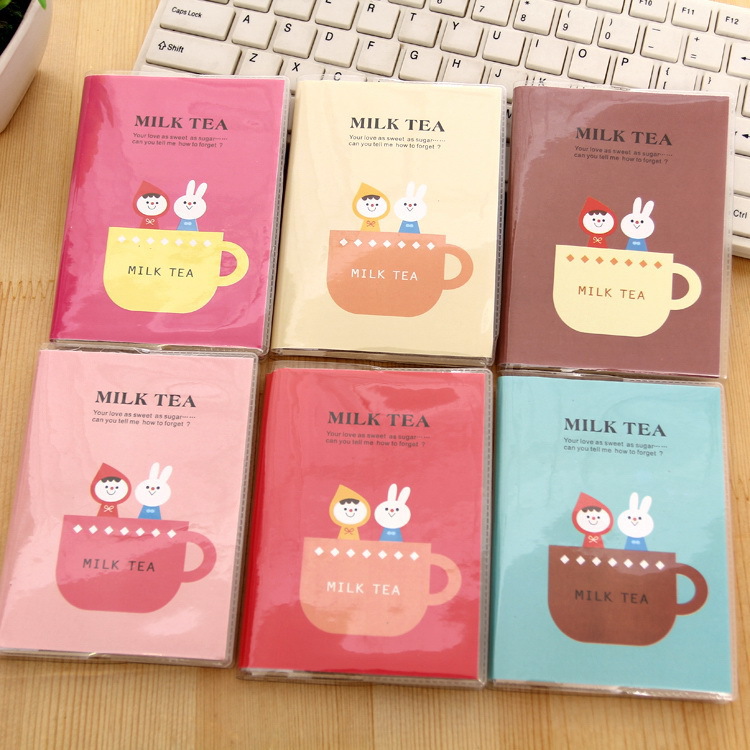 Creative and cute student notebooks, milk tea time plastic case notebooks, student notebooks, student stationery wholesale Specification image