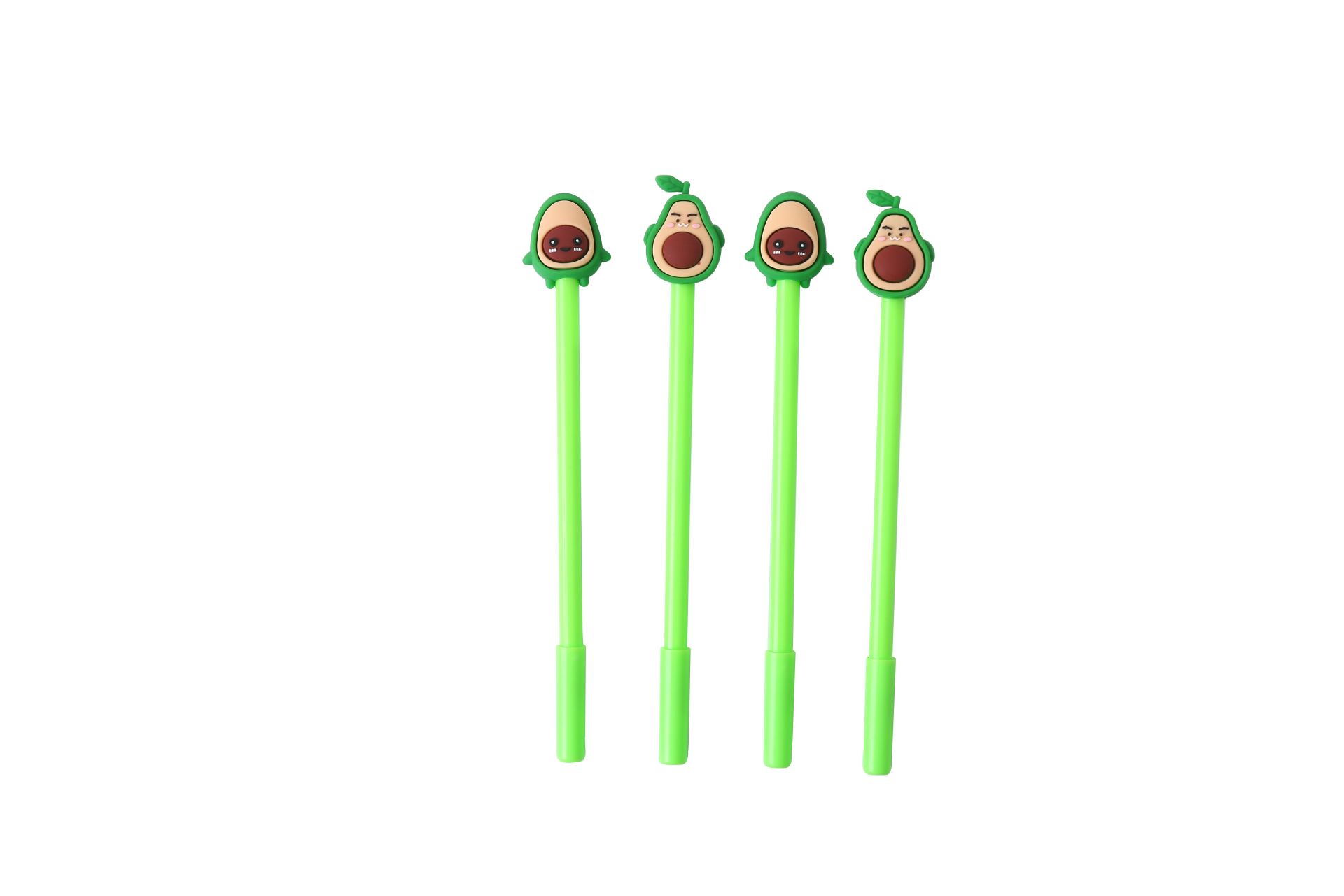 Student creative cartoon expression avocado gel pen, black 0.5mm, student stationery gel pen wholesale and customization Item Picture