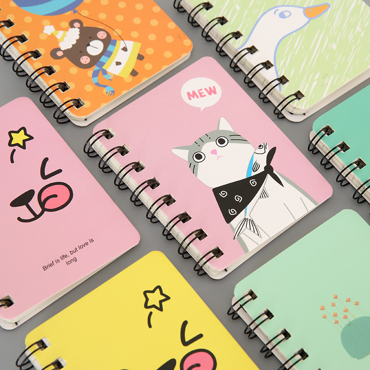 Wholesale manufacturer of special creative cartoon cute animal thickened coil notebooks, notebooks, portable notebooks, student stationery notebooks