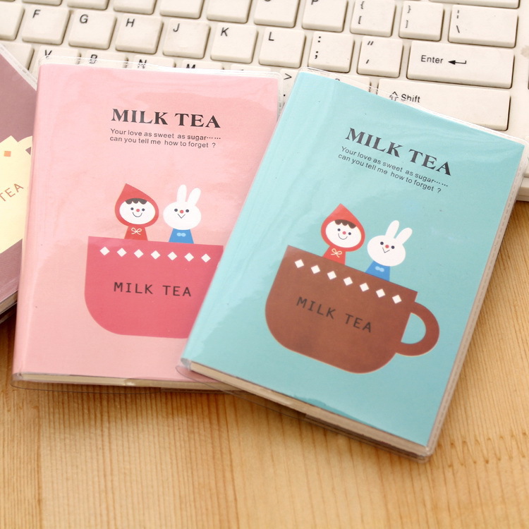 Creative and cute student notebooks, milk tea time plastic case notebooks, student notebooks, student stationery wholesale Item Picture