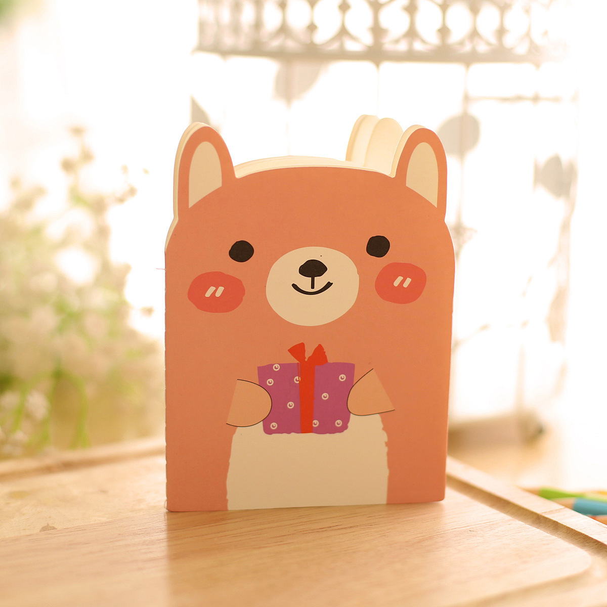 Ear Bear cartoon notebook, student prize, Taobao store gift, Taobao stationery store supply Item Picture