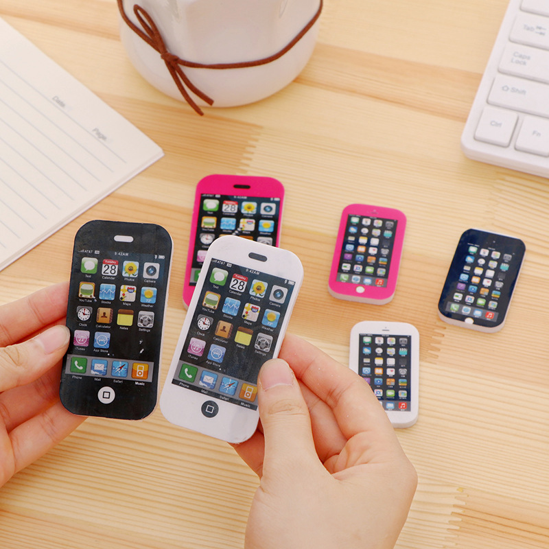 Creative mobile phone-shaped eraser, mobile phone eraser, student eraser, student stationery wholesale Taobao supply Application Scenario