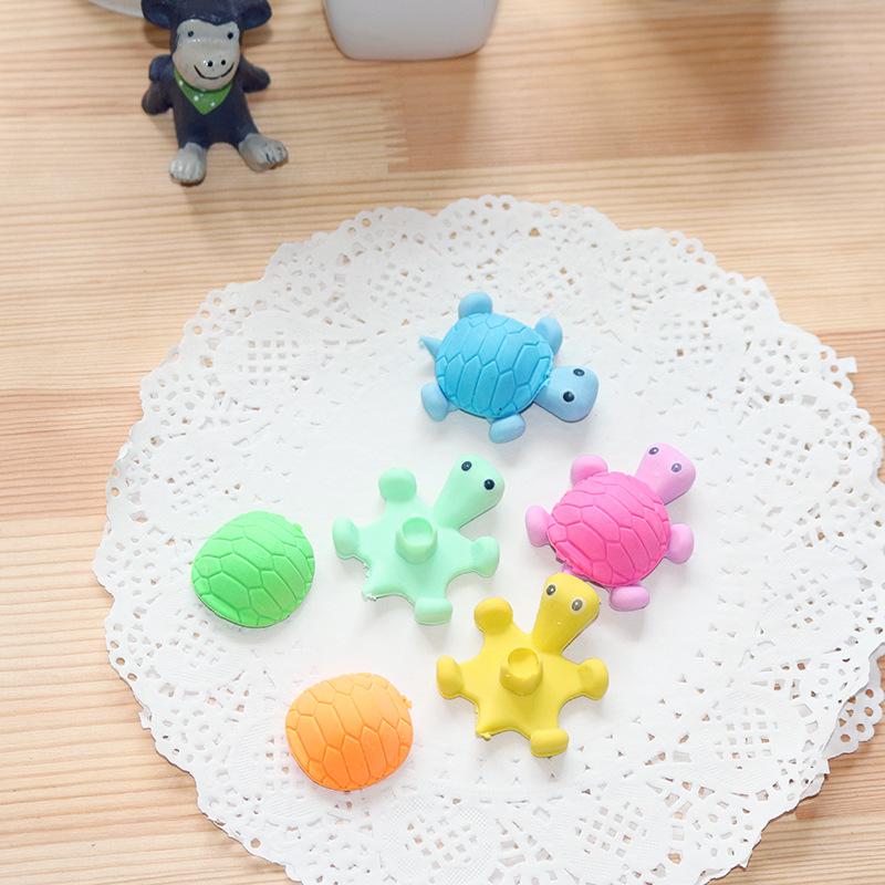 Creative cartoon big turtle student eraser, eraser student stationery wholesale manufacturer, eraser wholesale manufacturer custom-made Application Scenario