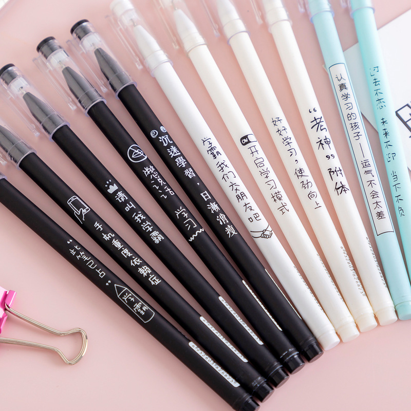 Special 682 Creative and personalized Text: Make friends with outstanding Students with gel pens, black student stationery, gel pen wholesale manufacturer details Picture