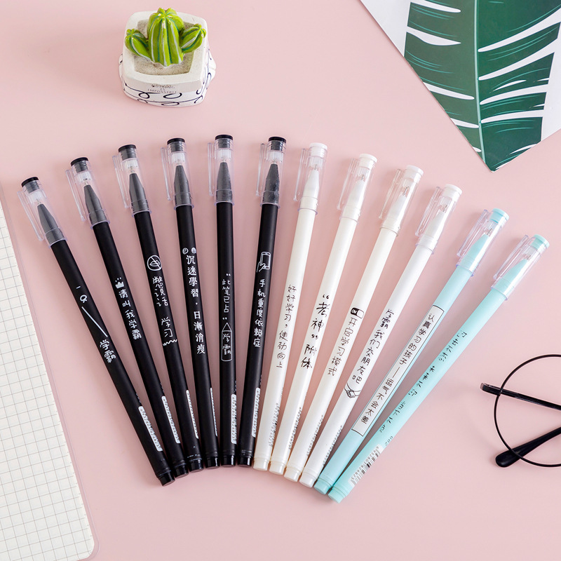 Special 682 Creative and personalized Text: Make friends with outstanding Students with gel pens, black student stationery, gel pen wholesale manufacturer