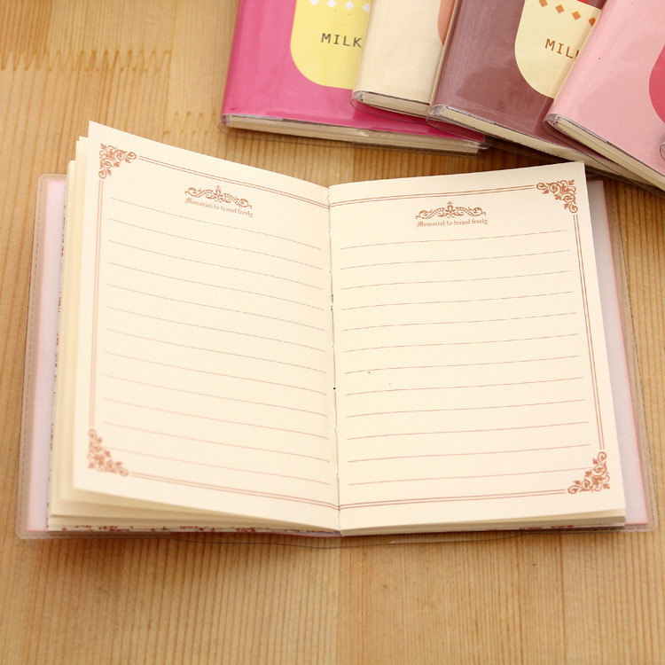 Creative and cute student notebooks, milk tea time plastic case notebooks, student notebooks, student stationery wholesale Application Scenario