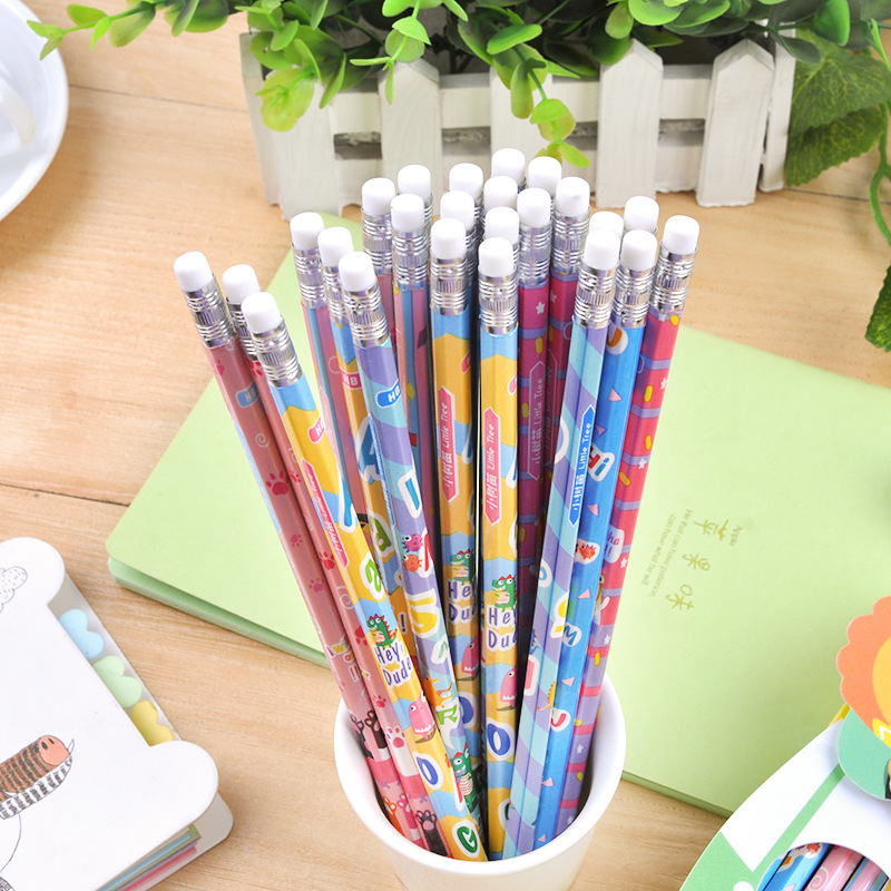 Boxed sapling pencil set, student eco-friendly HB pencils, student stationery pencils, school supplies wholesale Specification image