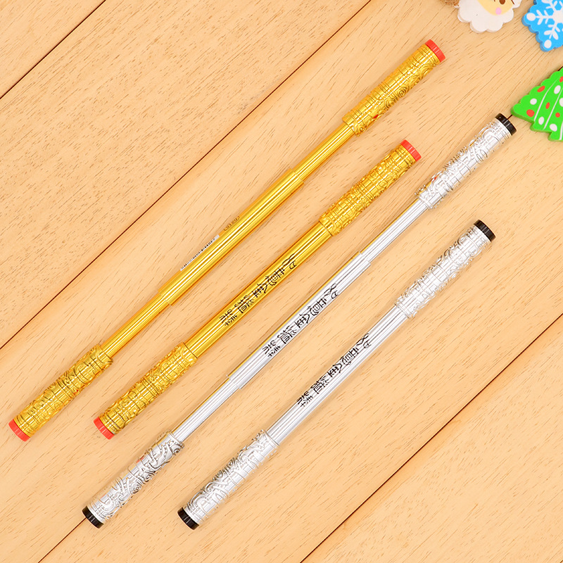 Retractable golden hoop rod magnetic pressure-reducing gel pen with 12 steel balls, black 0.38 magnetic pressure-reducing gel pen wholesale Application Scenario