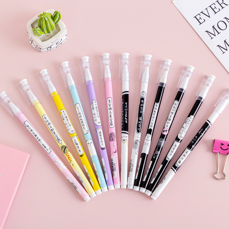 Outstanding students with creative academic performance, popular words, personalized gel pen, black 0.5, social worker, creative stationery, gel pen wholesale and customization