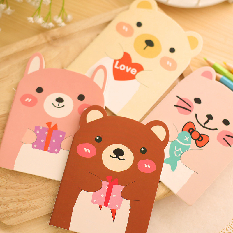 Ear Bear cartoon notebook, student prize, Taobao store gift, Taobao stationery store supply details Picture