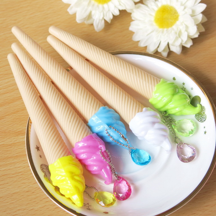Creative pendants, ice cream-shaped gel pens, colored pen refills, student gel pens, stationery, and school supplies wholesale Item Picture