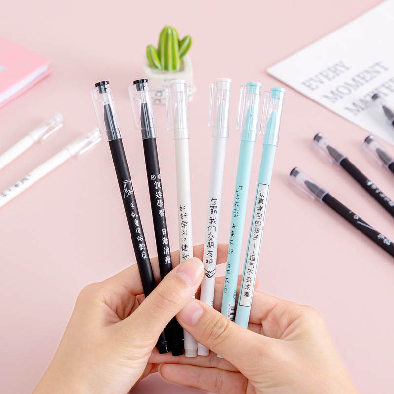 Special 682 Creative and personalized Text: Make friends with outstanding Students with gel pens, black student stationery, gel pen wholesale manufacturer Application Scenario
