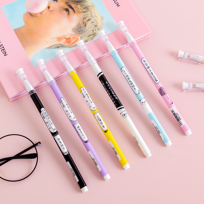 Outstanding students with creative academic performance, popular words, personalized gel pen, black 0.5, social worker, creative stationery, gel pen wholesale and customization Specification image