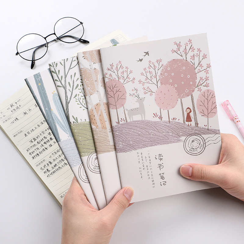 "Xiaoqingxin A5 Student Reading Notes and Excerpts Book 32K Primary School Students' Extracurricular Reading Record and Excerpt Book.