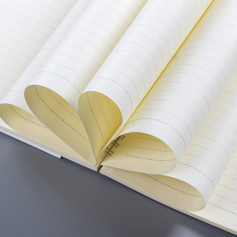 Transparent PP binding coil notebook, creative and simple side-flip grid horizontal line notebook, notepad, student stationery wholesale Application Scenario