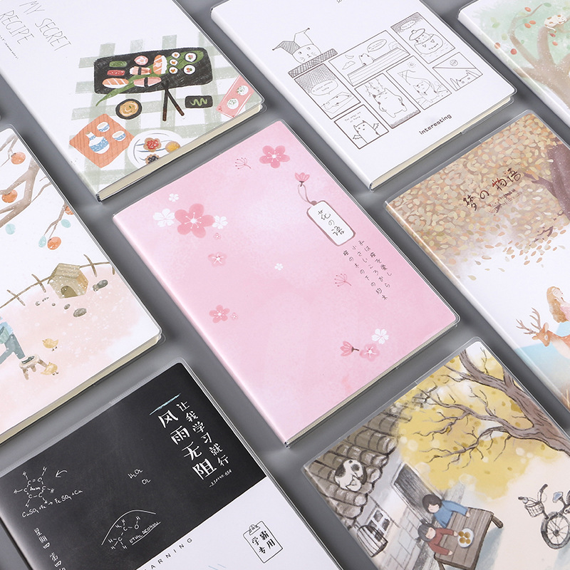 16k rubber-covered notebooks, PVC covered notebooks, creative and simple notepads, student diaries, exercise books wholesale