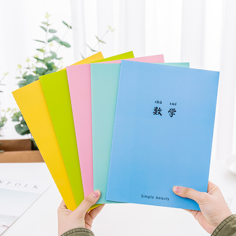 Wholesale of solid color B5 candies for primary, junior high and senior high school subjects, classroom notebooks and notebooks