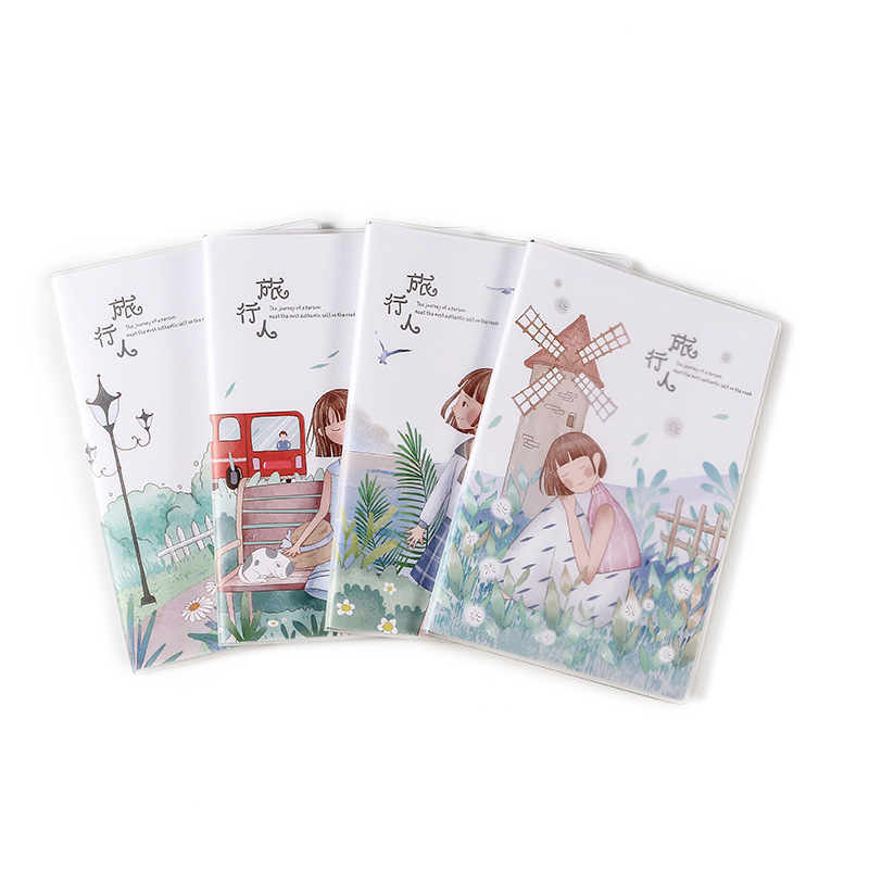 A Korean student a5 plastic-covered notebook with a fresh, simple and artistic style, a creative soft-sided copy practice book and diary Item Picture
