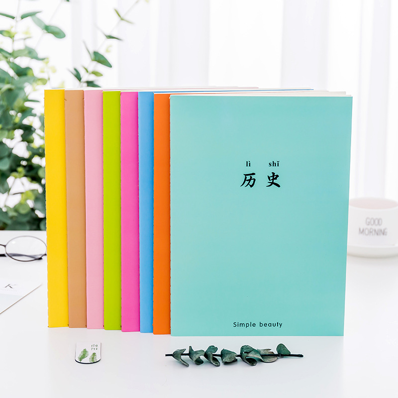 Wholesale of solid color B5 candies for primary, junior high and senior high school subjects, classroom notebooks and notebooks Application Scenario