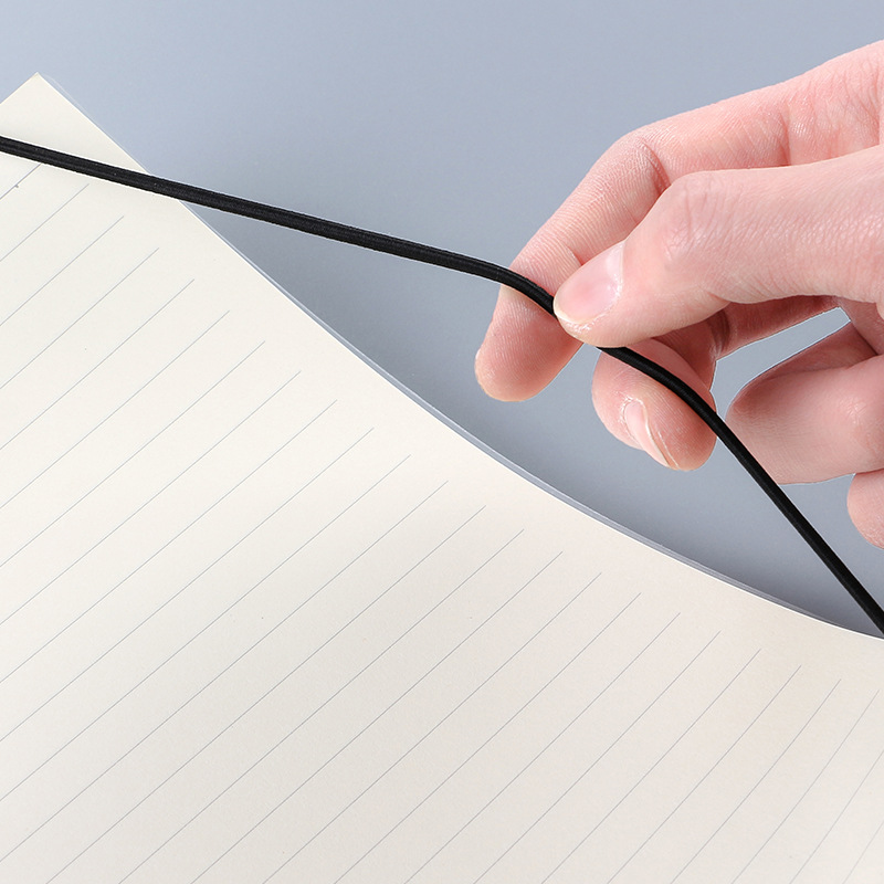 Transparent PP binding coil notebook, creative and simple side-flip grid horizontal line notebook, notepad, student stationery wholesale Specification image
