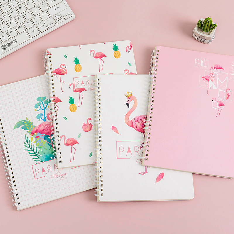 Fresh and clean B5 coil notebook with horizontal lines, cute cartoon notebook, student notepad, stationery wholesale details Picture