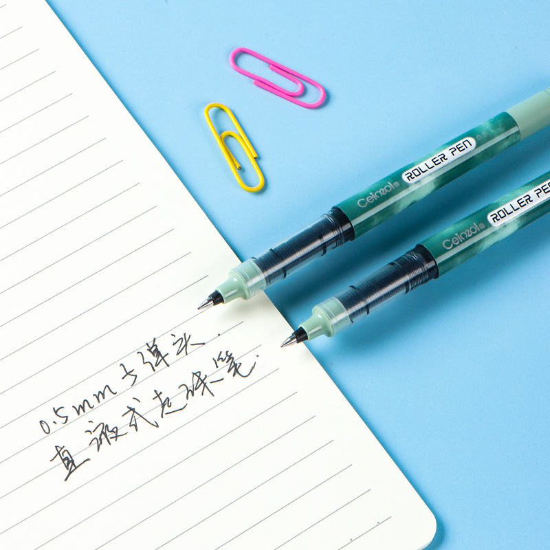 Wholesale of black 0.5mm bullet-type ballpoint pens and office signature pens for students Application Scenario