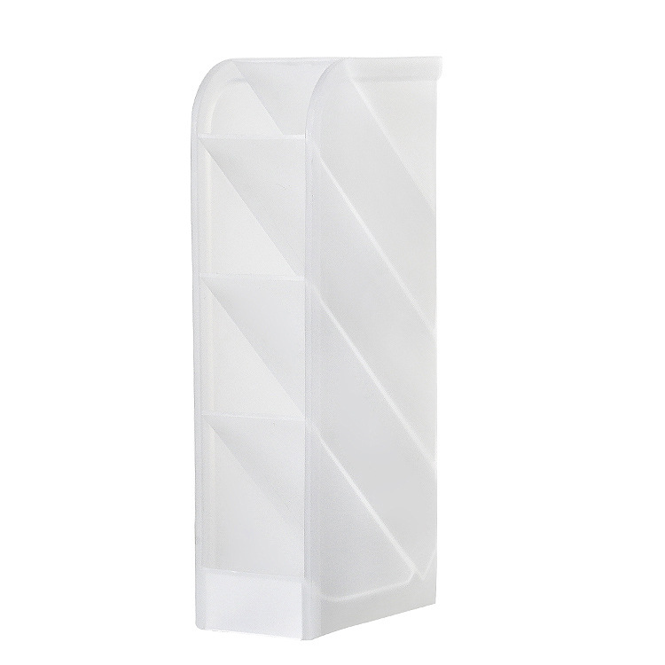 Creative desktop storage box, transparent matte stationery, makeup brush, lipstick rack, multi-functional and simple slanted pen holder Item Picture