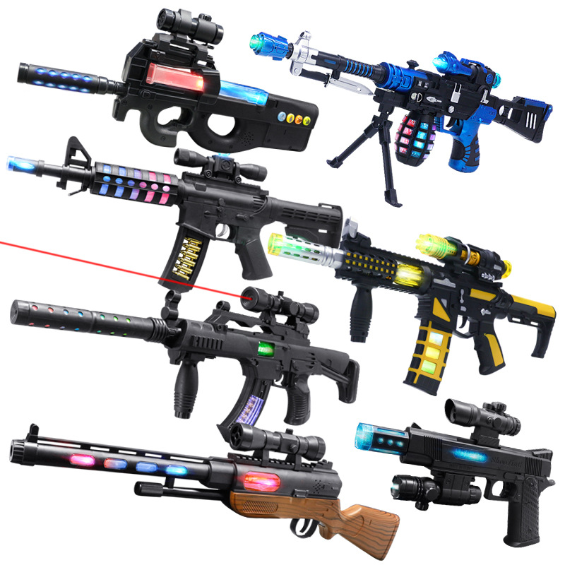 The new children's M416 assault gun, toy gun, outdoor boys' dynamic shooting light eight-tone gun series for street stalls Item Picture
