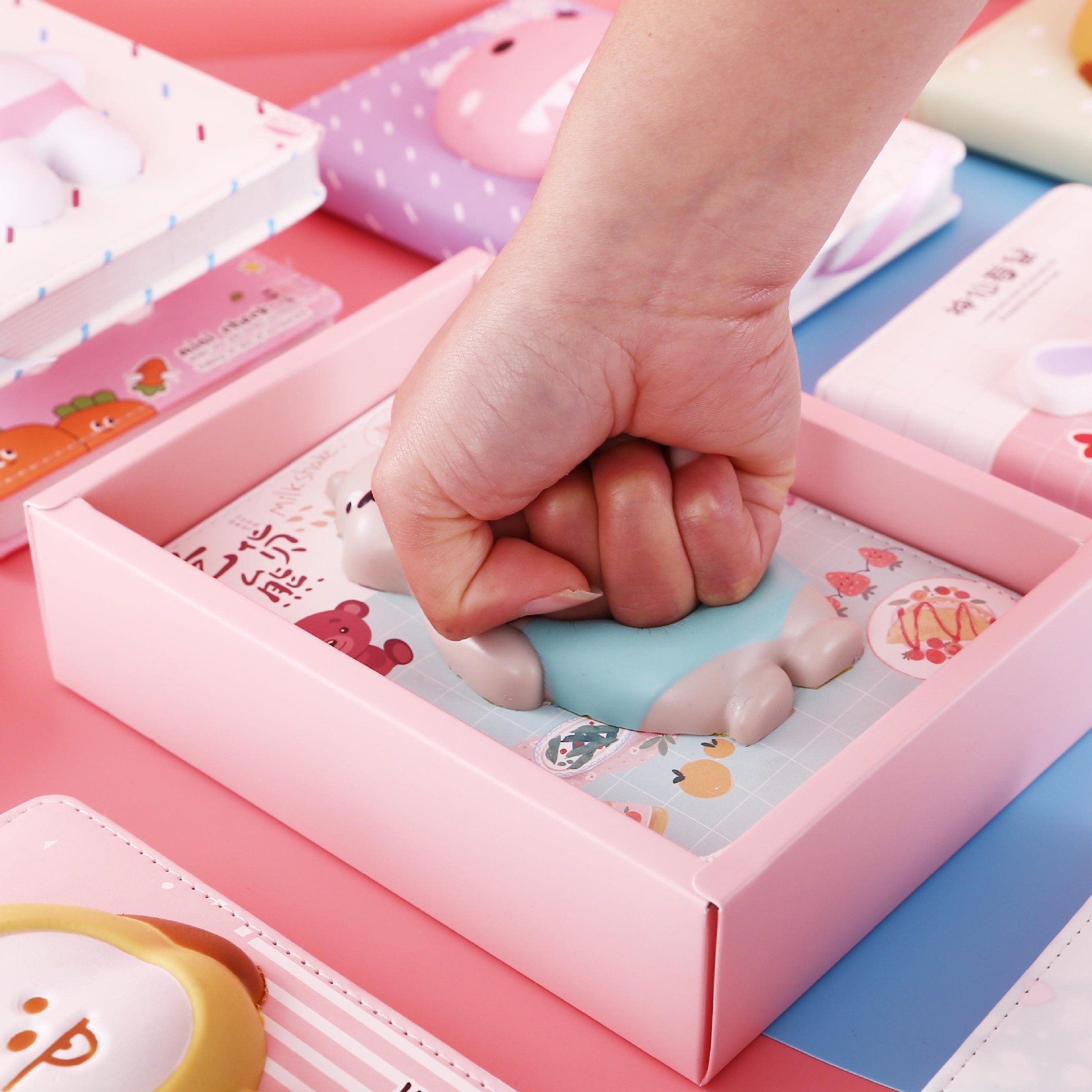 Soft and cute cultural and creative stress-relieving notebooks, cute and slow rebound creative stress-relieving handbooks, color page handbooks customized and sent on behalf details Picture