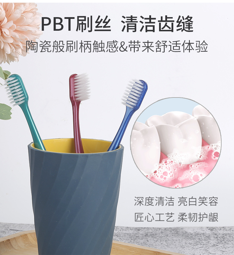 Single-piece bamboo charcoal toothbrushes for adults, fine and soft bristles, daily necessities for street vendors, wholesale from manufacturers Application Scenario