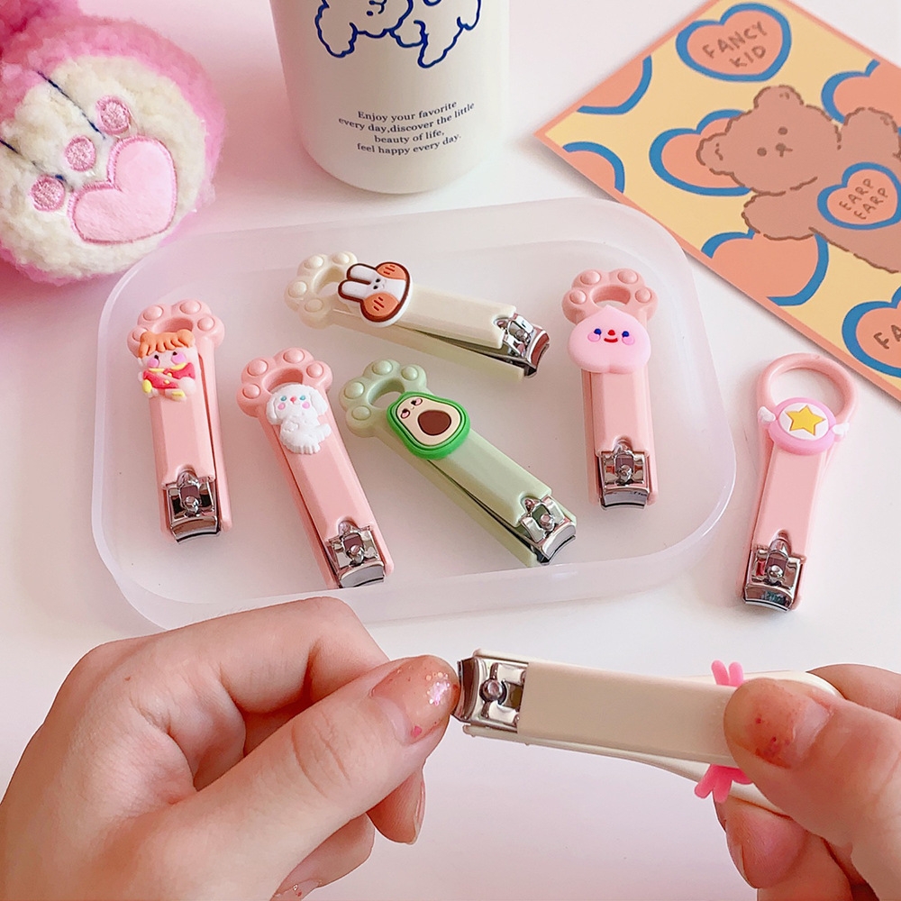 Cartoon mini cute nail clippers, adult home nail clippers, single set, creative folding nail clippers, manicure and nail care Item Picture