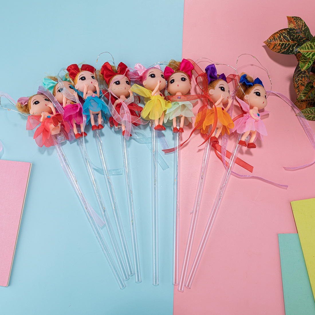 New bestsellers in 2022: Angel Fairy Wand, Shining and Glowing Doll Fairy Wand, Children's toys are selling well at the street stall during the Spring Festival Application Scenario