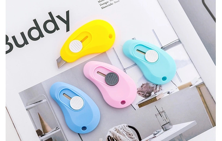 Wholesale of cute and girlish Japanese-style simple and creative utility knives, retractable and portable mini blades, and small knives for opening packages full figure