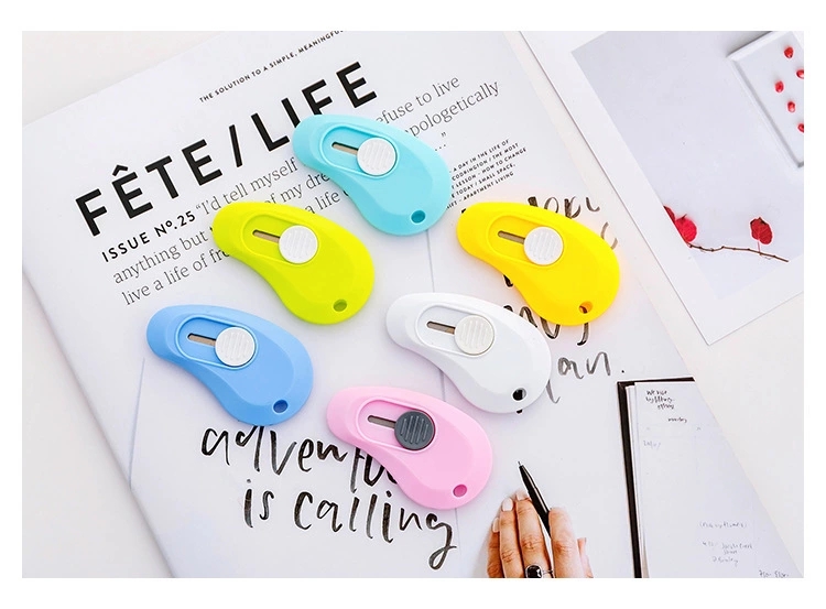 Wholesale of cute and girlish Japanese-style simple and creative utility knives, retractable and portable mini blades, and small knives for opening packages Item Picture