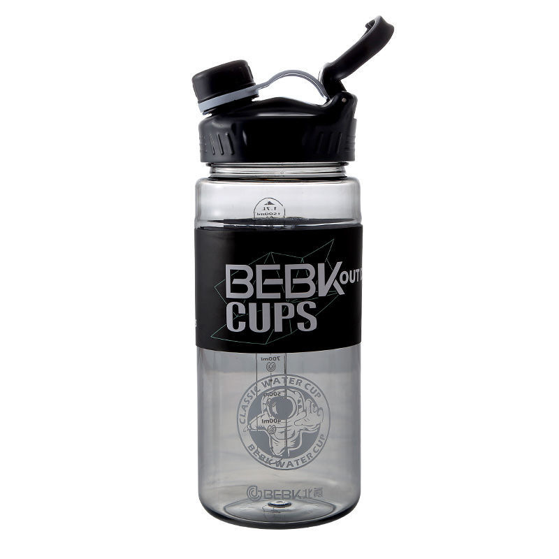 Large-capacity water cup with straw, women's high-temperature resistant portable cup, men's outdoor sports and fitness water bottle, anti-drop plastic cup Item Picture