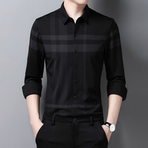 Spring new long sleeve shirt slim men's business shirt men's stripe youth shirt wholesale