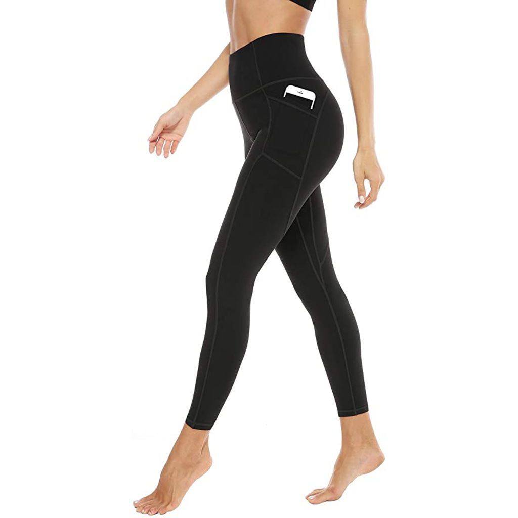 European and American sports pants 20 Summer new style women's fitness outdoor sports high-waisted tight side pocket yoga pants Specification image