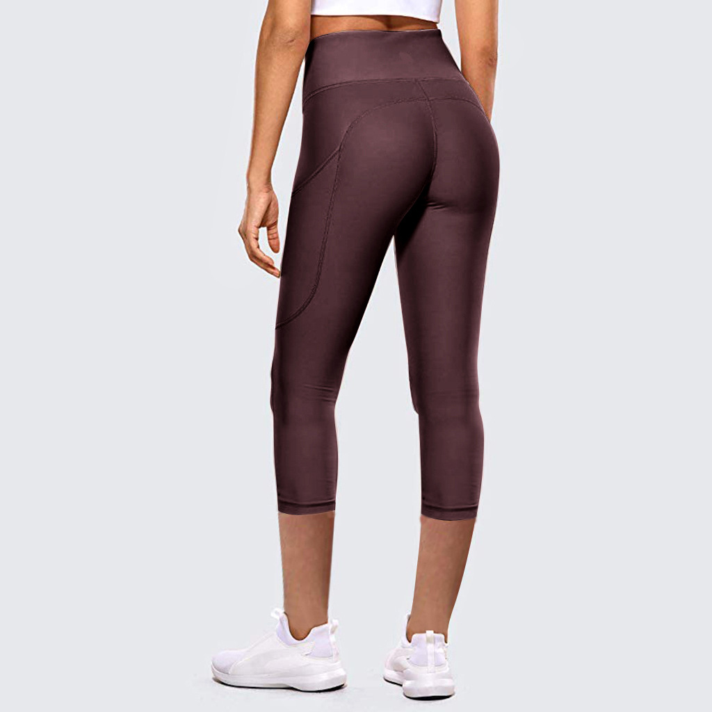 Wholesale of the latest high-waisted, hip-lifting seven-point yoga pants, women's tight-fitting pants, and sports and outdoor fitness leggings that are popular in Europe and America Specification image