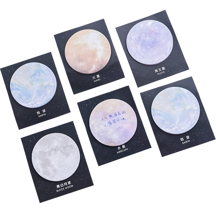 The Creative Planet series of stationery from Japan and South Korea features round, tear-off sticky notes, small notebooks, and office notes that can be used N times Item Picture